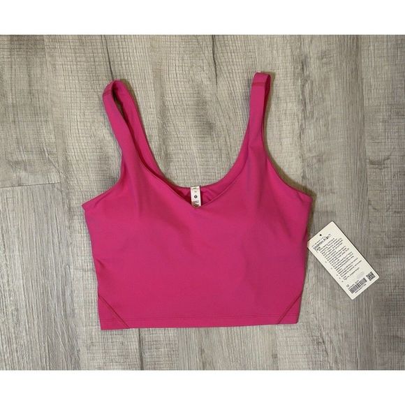 Lululemon Cropped Align Tank Top Sonic Pink Size 12 - Picture 1 of 12